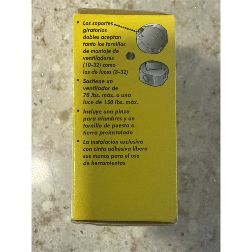 Pass & Seymour Octagon Ceiling Box Metallic Steel 1-1/2